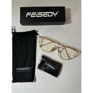 FEISEDY Women’s Funky Cateye Large Frame Sunglasses B2206-011-F NEW